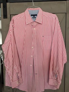 Tommy Hilfiger Men’s Gingham Button‑Down Shirt – XL